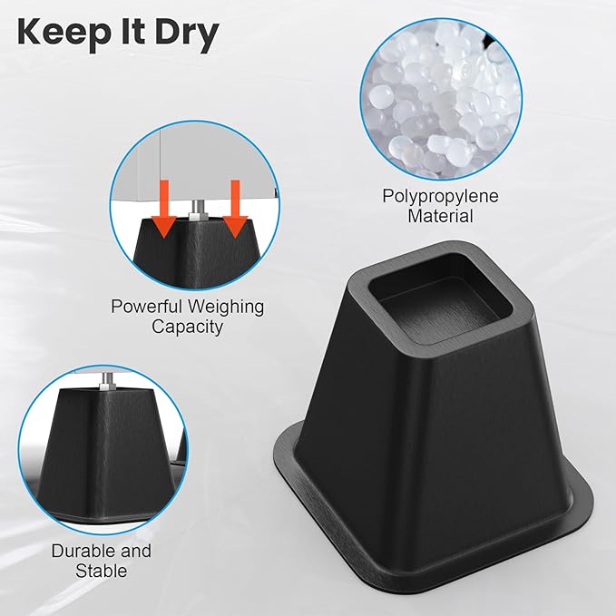 BaseAire Dehumidifier Riser Kit for BaseAire Commercial, Crawlspace, Basement, Garage Dehumidifier Models for AirWerx 35P,55,65XS,90, 90X, 100X,120X - Image 4
