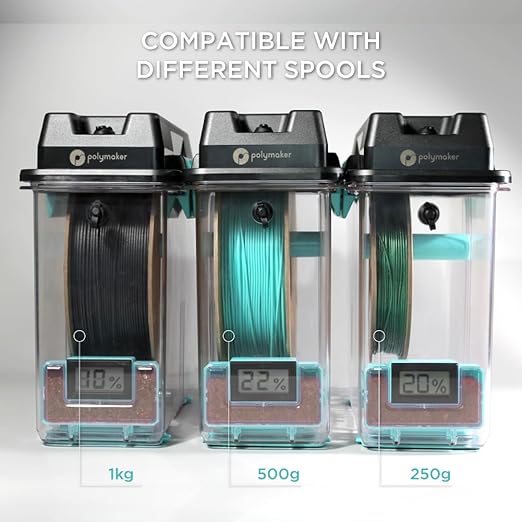 Polymaker 3D Printing Filament Storage Box - PolyDryer Box for Continuous Filament Sealing and Protection, 3D Printer Filament Holder Compatible with PA Nylon, PLA, PVB, PETG, ABS, TPU 1.75mm 2.85mm - Image 3