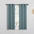 NICETOWN Modern Blackout Curtains Noise Reducing, Greyish Blue, 2 Panels, W29 x L40 -Inch, Thermal Insulated and Privacy Room Darkening Drape Panels for Boy's Guest Room Door Small Short Window by NICETOWN