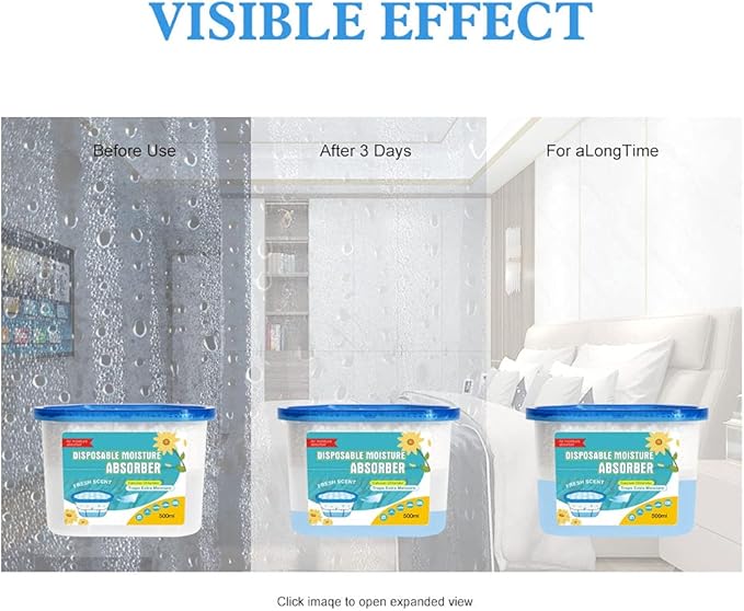 CANAGER Fresh Scent Moisture Absorber Box,Odor Eliminator and Dehumidifier Boxes for Closet,Bedroom,Kitchen,Bathroom-6 Packs,Cups - Traps Moisture for Fresher, Cleaner Air Yellow - Image 6