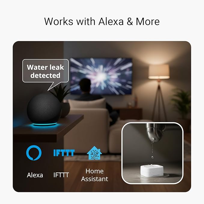 YoLink Water Leak Starter Kit: Hub + 4 Leak Sensor 1 (Silent), LoRa Long-Range, App/SMS/Email Alerts, D2D Offline Triggers, 2 AAA Up to 5-Year Battery, Compatible with Alexa/IFTTT/Home Assistant - Image 7