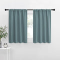 NICETOWN RV Blackout Curtains for Camper Windows, Greyish Blue, 34" x 36", Set of 2, Kitchen Curtains, Short Blackout Drapes, Thermal Insulated Rod Pocket Window Treatment Draperies for Nursery by NICETOWN