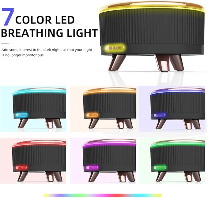 500ML Essential Oil Diffuser: Ultrasonic Aroma Diffuser with Remote Control for Spa Hotel Yoga Room - Humidifier for Bedroom with 7-Color Night Lights & Auto Shut-Off for Nursery/Women Home Relaxation - Image 5