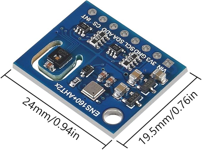 2PCS ENS160+AHT21 Carbon Dioxide CO2 eCO2 TVOC Air Quality and Temperature and Humidity Sensor Replace CCS811 for Arduino - Image 3