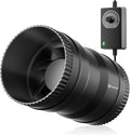 Hon&Guan 4 Inch Inline Booster Duct Fan with Speed Controller - 130 CFM Airflow with 6W Ultra-Low Power and Low Noise by HonGuan