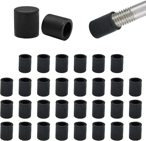 1/4" (6.7mm) Silicone Chair Leg Floor Protectors, Rubber Chair Leg Caps, Non-Slip Furniture Pads Round Chair Feet Covers End Caps for Hardwood Floors, Patio & Table Foots, Black (30PCS) by EASYEAH