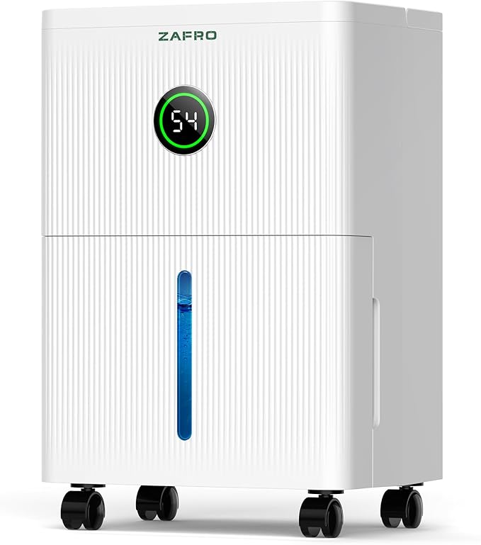 ZAFRO Dehumidifiers for Home and Basement with Drain Hose, Ultra Quiet 41dB, Energy Saving Max 21 Pints Dehumidifier with Auto or Manual Drainage, Auto Defrost, Three Modes, Dry Clothes, 24Hrs Timer by ZAFRO