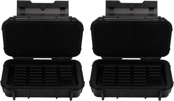 Hapivida Waterproof Dry Box Protective Case, 2Pcs Outdoor Waterproof Shockproof Boxs ABS Plastic Storage Tool Box for Camping, Fishing, Hiking, Water Sports by Hapivida
