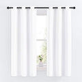 NICETOWN Draperies Curtains Panels, Blocking Out 50% Sunlight Window Treatment Curtains, Grommet Small Window Drapes for Bedroom (2 Panels, 34 by 63, Pure White) by NICETOWN