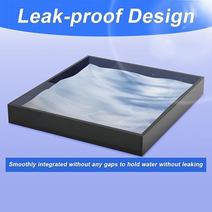 Homakover Acrylic Humidifier Tray for LEVOIT Classic 160 Top-Fill Humidifiers, 2.5L Tank, Leak-Proof, Anti-Slip & Moisture-Proof, Transparent Black - Image 3
