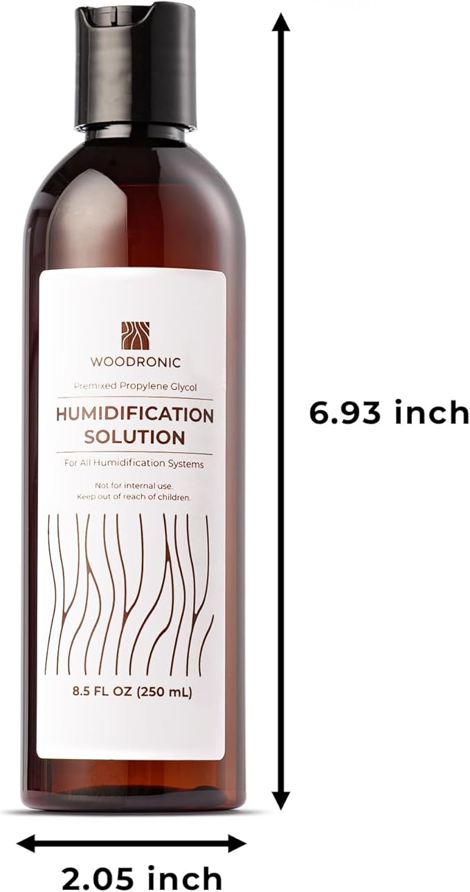 Woodronic Humidor Solution, Propylene Glycol for Cigar Humidifiers, 2-Pack Cigar Humidor Accessories Humidity Control at 70% Relative Humidity, Safe and Non-Toxic, 500 ml - Image 6