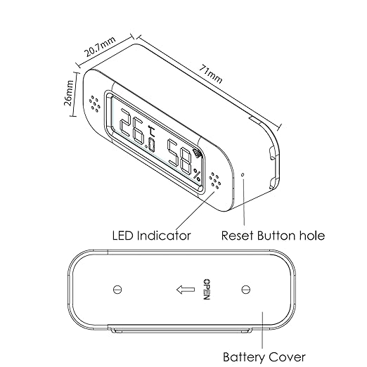 Smart Digital Thermometer Hygrometer, WiFi Indoor Temperature & Humidity Sensor for Home Use, Mini Humidity Monitor with App Remote Monitoring, Data Export, Compatible with Alexa. 4 PCS - Image 7