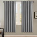 H.VERSAILTEX Blackout Curtains Thermal Insulated Window Treatment Panels Room Darkening Blackout Drapes for Living Room Back Tab/Rod Pocket Bedroom Draperies, 52 x 72 Inch, Grey, 2 Panels by HVERSAILTEX