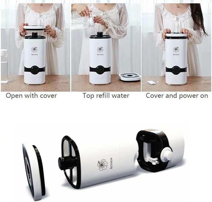 Cool Mist Humidifiers - Essential Oil Top Fill Humidifier Cool Ultrasonic Humidifier Quiet Air Diffuser for Large Room & Easy to Clean with Filter & Oil Diffuser Plant Bedroom Humidifier - Image 5