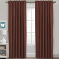 H.VERSAILTEX Blackout Curtains Thermal Insulated Window Treatment Panels Room Darkening Blackout Drapes for Living Room Back Tab/Rod Pocket Bedroom Draperies (2 Panels, Rust, 52 x 96 Inch) by HVERSAILTEX