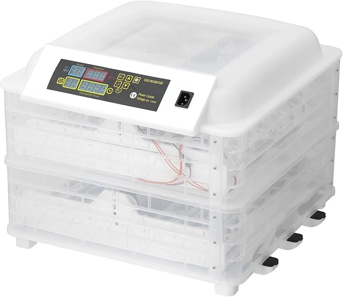 96 Egg Incubator, Efficient Incubator Hatching Eggs, with Automatic Egg Turner, Temperature Control & Humidity Display, Fahrenheit, LED Panel Display by Unknown