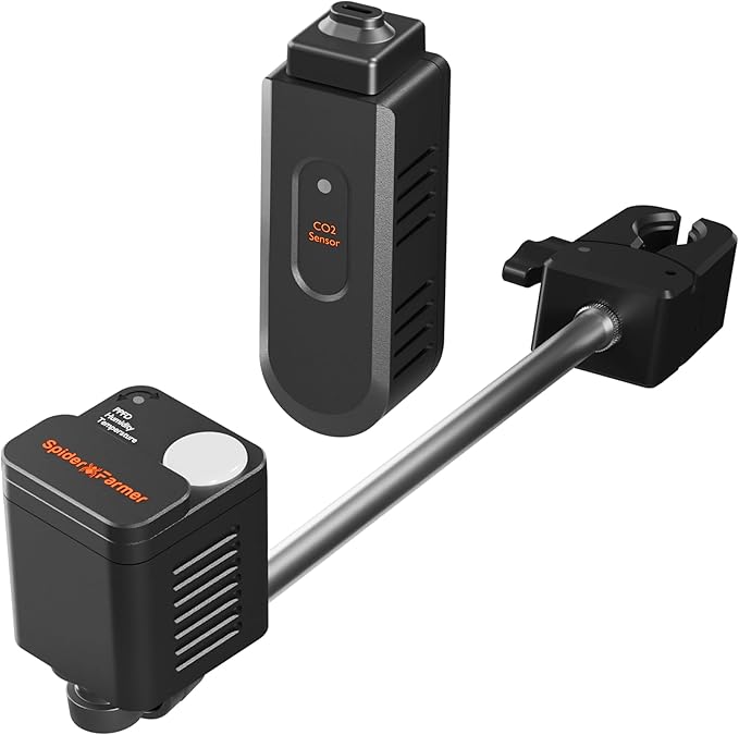 Spider Farmer GGS Sensor Pro Kits, 4-in-1 VPD/PPFD/Temp/Humid Sensor with CO2 Sensor, for Indoor Growing Environmental Monitoring Precision Control by SpiderFarmer