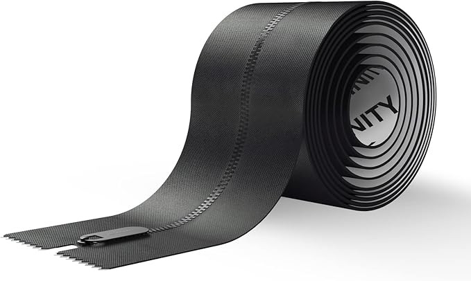AC Infinity Peel and Stick Zipper 1-Pack, 7 ft. x 3 in. Heavy Duty Dust Barrier, Double Sided Zipper for Grow Rooms, Greenhouses, Construction Sites, and Repair Zones by ACInfinity
