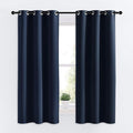 NICETOWN Blackout Draperies Curtains, All Season Thermal Insulated Solid Grommet Top Blackout Curtains/Drapes for Kid's Room (Navy, 1 Pair, 34 x 63 Inch) by NICETOWN