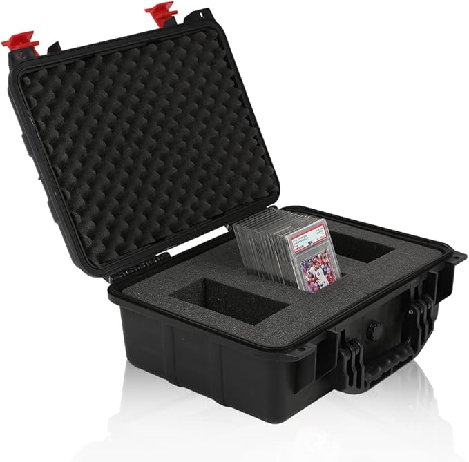 G-PLUS Graded Card Storage Box Compatible with BGS PSA SGC FGS Weatherproof Graded Sports Trading Cards(Large, Orange & Black) Trading Card Storage Box by G-PLUS