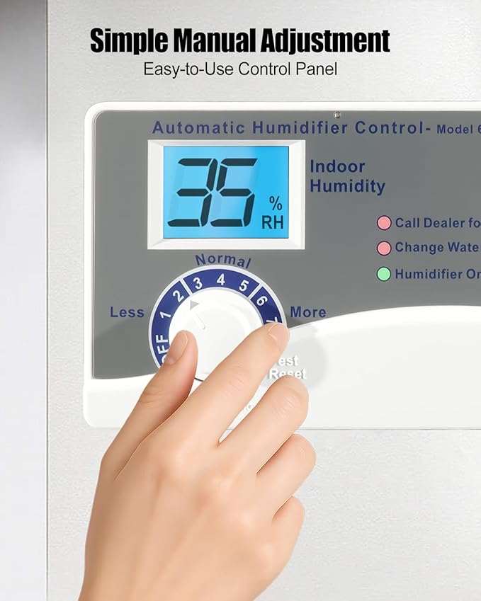 60 Whole House Humidifier Control Humidistat Fit for Humidifier Models 400 500 600 700, Automatic Digital Whole House Humidifiers with Outdoor Temperature Sensor, 24VAC - Image 4