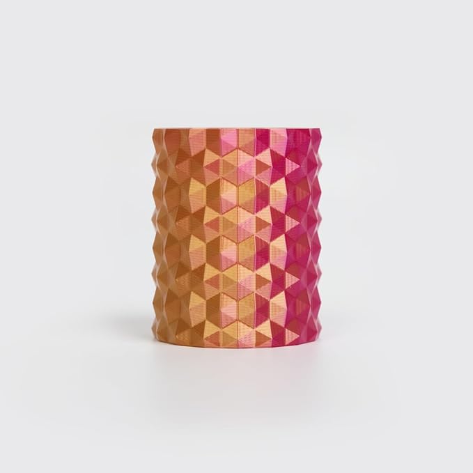 R3D Dual Color Silk PLA Filament, Co-Extrusion 3D Printer Filament 1.75mm, 30-370 mm/s High Speed PLA, Dimensional Accuracy +/- 0.02 mm, 1KG Plastic Spool (Silk Rose Red-Gold) - Image 2