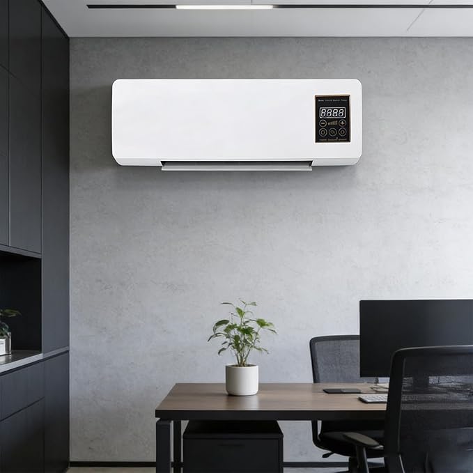 Mini Wall Mounted Air Conditioner, 2 in 1 Heater and Fan Combo Ductless Ac Conditioners with Remote Control, Portable Evaporative Air Cooler for Bedroom Room Office by Unknown
