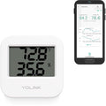 YoLink Smart Wireless Temperature & Humidity Sensor, Wide Temp Range for Fridge, Green House, Pet Cage, App Alerts, Emails, Text/SMS alerts- Hub Required by YoLink