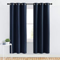 NICETOWN Blackout Draperies Curtains, All Season Thermal Insulated Solid Grommet Top Blackout Curtains/Drapes for Kid's Room (Navy, 1 Pair, 34 x 72 inches) by NICETOWN