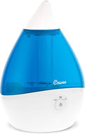 Crane Droplet Ultrasonic Teardrop Cool Mist Air Humidifier, 0.5 Gallon for Bedroom and Office, Blue and White, Nursery Humidifier by Crane