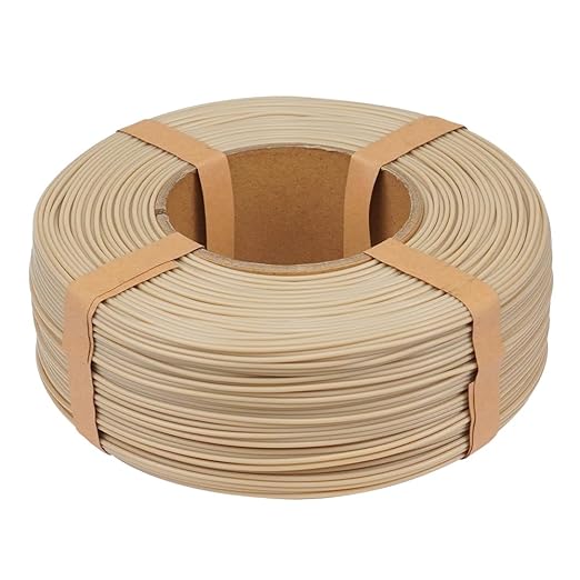 Inland V2 PLA PRO (PLA+) 3D Printer Filament Refill, 1.75mm Spooless Filament, Dimensional Accuracy +/- 0.03mm, 1KG (2.2lbs) Bone White Refill for Inland Reusable Spools, Bambu Lab Compatible - Image 2