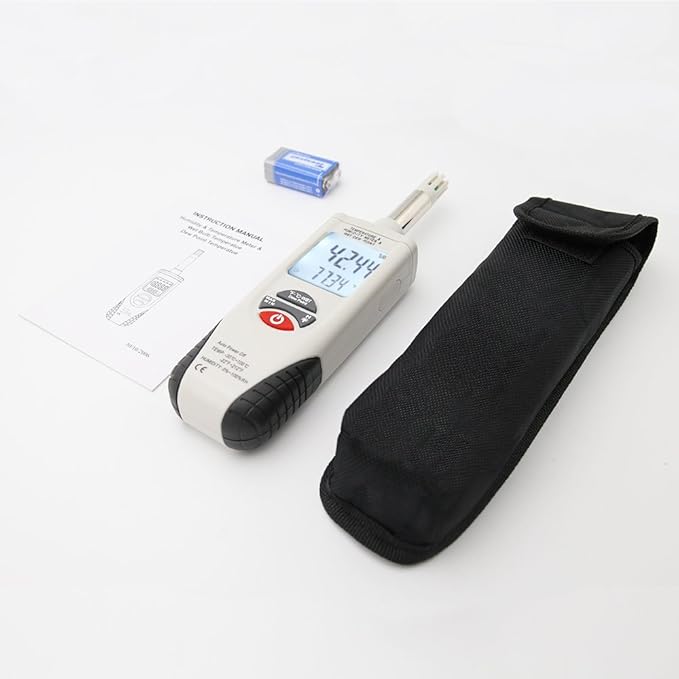 Hygro-Thermometer Psychrometer, Handheld Digital Humidity Temperature Meter with Dew Point and Wet Bulb Temperature, Dual Display Temperature & Humidity, Hti-Xintai - Image 8