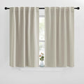 NICETOWN Blackout Curtain Panels for Kitchen - (Natural Color) 29x36 inch, 2 Panels Set, Room Darkening Blackout Drapes for Window by NICETOWN