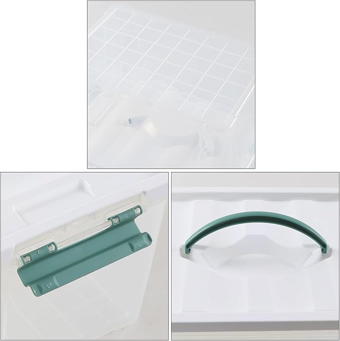 6-Pack Clear Storage Latch Bins, 14 L Plastic Storage Boxes with Lid - Image 3