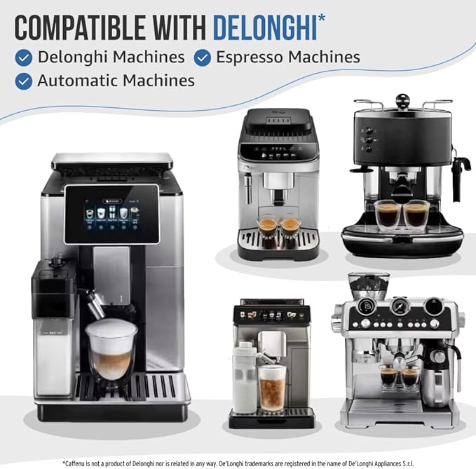 Delonghi Compatible Descaling Solution. 2 Bottles of Descaler Solution. Descaling Kit Removes Limescale For Hotter Coffee. 4 Uses Descaler For Delonghi Coffee Machines. - Image 7