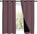 NICETOWN 100% Blackout Curtains 54 inches Long, Double-Deck Completely Blackout Window Treatment Thermal Insulated Lined Drapes for Small Window (Dry Rose, 1 Pair, 42 inches Width Each Panel) by NICETOWN