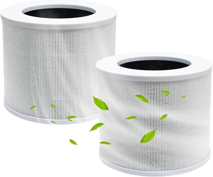 2 Pack Core Mini Replacement Filter Compatible with LEVOIT Core Mini Air Purifier, 3-in-1 H13 True HEPA Filter with Activated Carbon (White) by WAWINYAirVentFilters