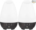 HealthSmart Essential Oil Diffuser, 500ML, Large Room Coverage | Adjustable Timer | Multiple Mist Modes | 7 LED Colors | Pack of 2 by HealthSmart