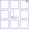 Framendino, 20 Pack White 3D Floating Frame Display Case Challenge Coin 3.5x3.5x0.8 Holder Stands Jewelry Storage Box for AA Medallion Shells Gems by Unknown