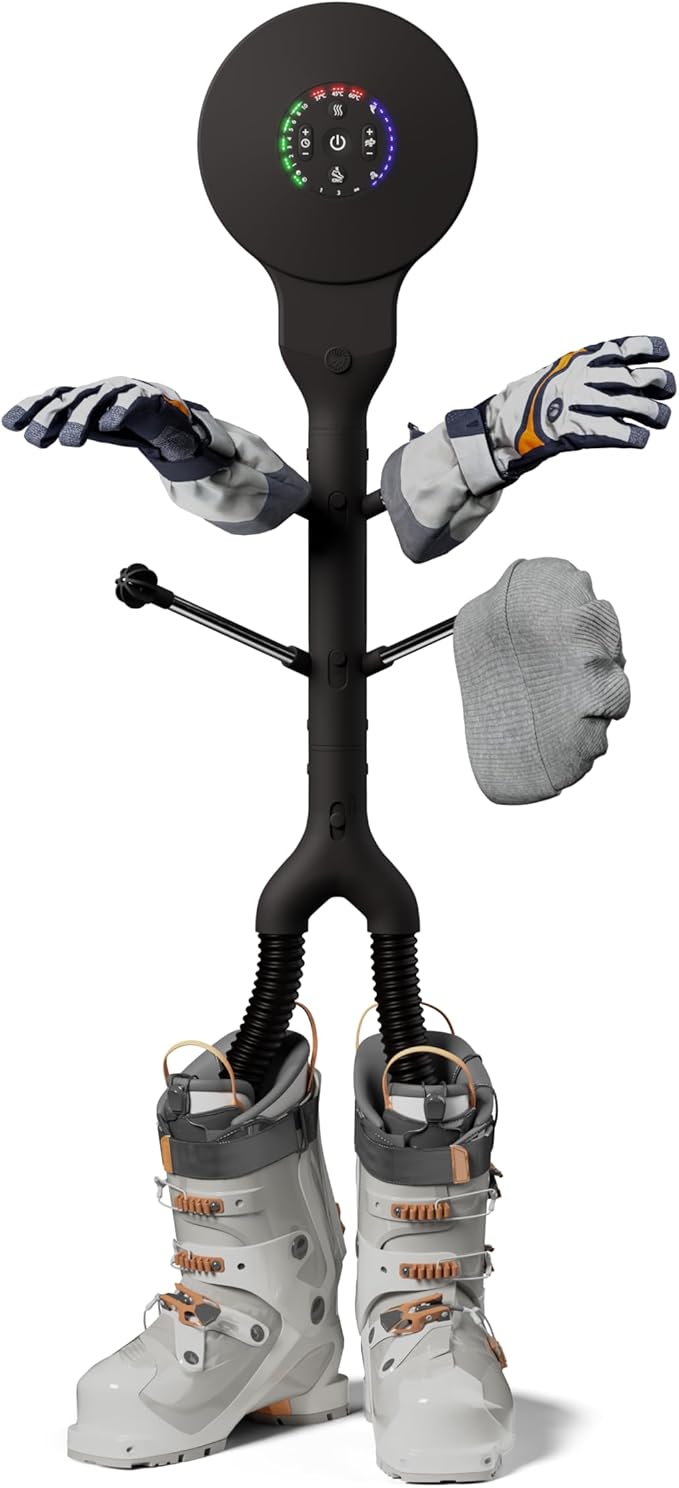 Hedgehog Buddy Heavy Duty Ski Boot Dryer Rapid 3-Pair Glove, Boxing Shoe Dryer and Deodorizer Wall-Mounted, Adjustable Heat, Portable, Extra Long Spikes, Black by HedgehogDryer