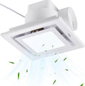 Bathroom Exhaust Fan with Light, 8 Inch Barthroom Ventilation Fan, 110 CFM 1.0 Sones Quiet Exhaust Fan, Square Exhaust Ventilation Fan Ceiling Mount by yanliangvich