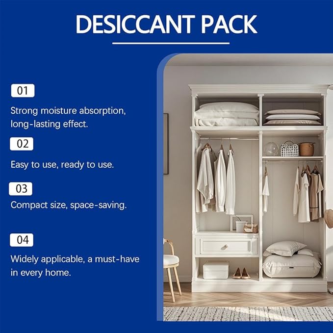 100g Rechargeable Desiccant Packs 12-Pack - Color Indicating Silica Gel Moisture Absorbers for Storage Bins, Closets, Cars Safes & 3D Filaments - Image 5