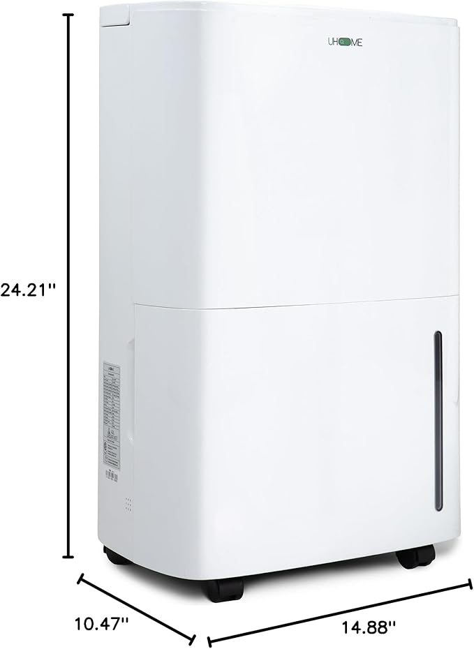 Uhome Dehumidifier 150 Pints with Pump for space up to 7000 Sq. Ft, for Home, Basements, Storages and Large Rooms with 1.85Gallon Water Tank - Image 8