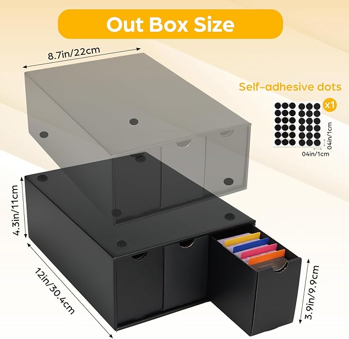 RLAVBL 12-600 CT Trading Card Storage Box with 48 Dividers, 12000+ Card Deck Box for MTG, TCG, PTCG, and Sports Cards Organizer - Image 2