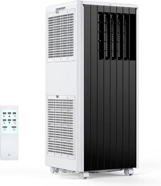 2024 New Upate 8000BTU Portable Air Conditioner, Portable AC Unit with Built-in Cool,Dehumidifier, Fan, Cools up to 350 Sq.Ft, Auto, Sleep Modes, Remote Control & Window Kit Included, 24H Timer by JustSmart