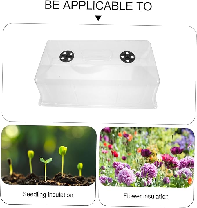Germination Tray Cover Nursery Pot Protective Lid for Growth Transparent High Dome for Optimal Light Penetration and Heat Preservation Versatile Planting - Image 3