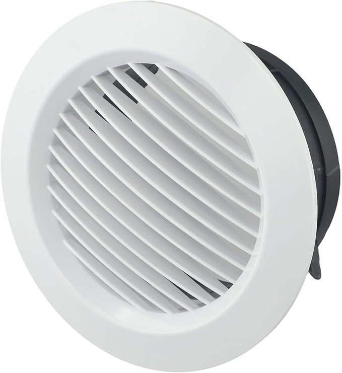 Adjustable Round Wall Vent Grille for Interior Ventilation – ABS Air Vent Cover, White, 75mm/100mm/125mm/150mm/200mm Diameter, Rotating Airflow Control,(125mm) - Image 5