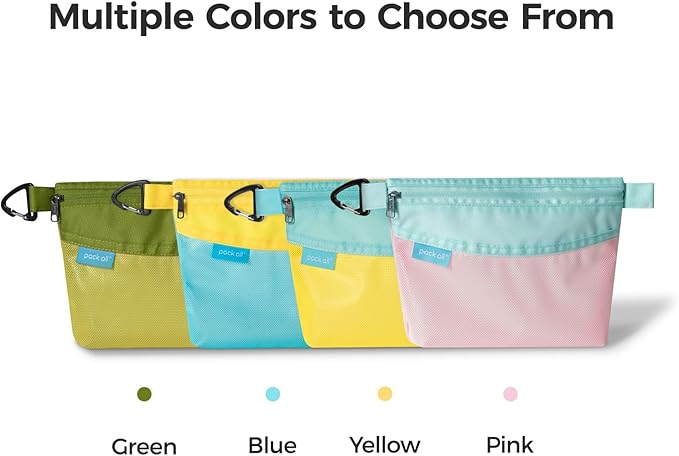 pack all Water-resistant Material Zipper Pouch, Mesh Zipper Bag for Storage, Travel, Office (Large, Blue) - Image 2