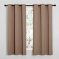 NICETOWN Window Treatment Thermal Insulated Solid Grommet Blackout Curtains/Drapes for Bedroom (Set of 2 Panels, 42 by 63 Inch, Cappuccino) by NICETOWN
