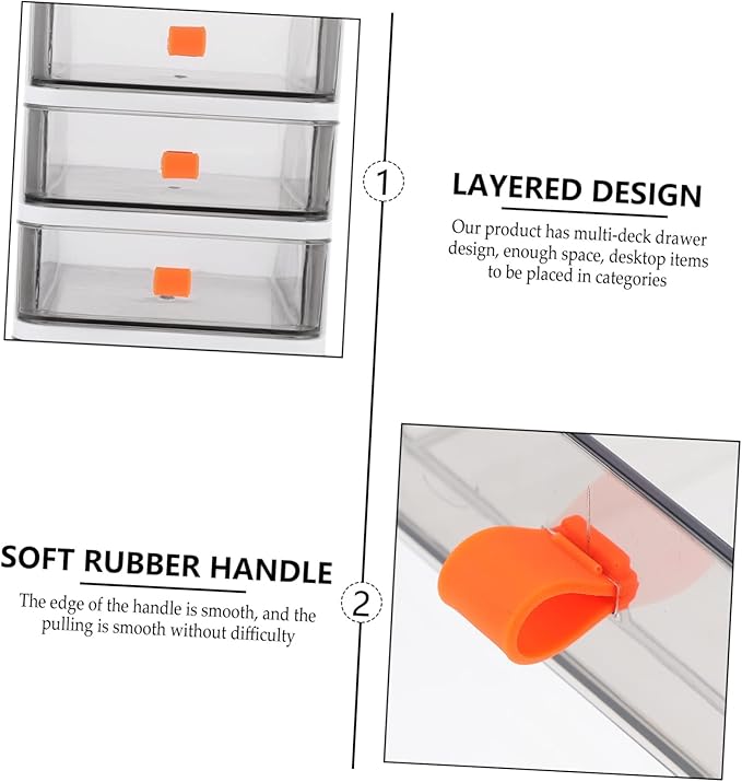 1pc Desk Storage Box Storage Boxes Document for Office Mini Cosmetic Organizer Small Desk Organizer - Image 4